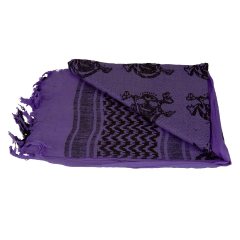 Lancer Tactical Multi-Purpose Tactical Skull Shemagh Face Head Wrap - PURPLE