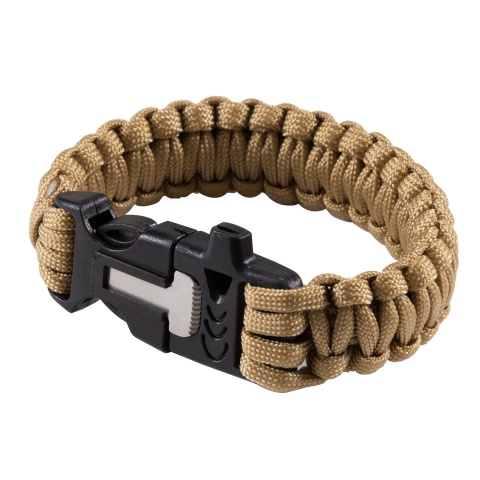 G-Force Multi-Function Survival Bracelet w/ Rope Cutting Tool, Whistle, and Fire Starter