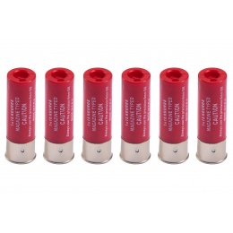 WoSport 15 Round Shotgun Shells for Multi & Single-Shot Airsoft Shotguns (Color: Red / Pack of 6)