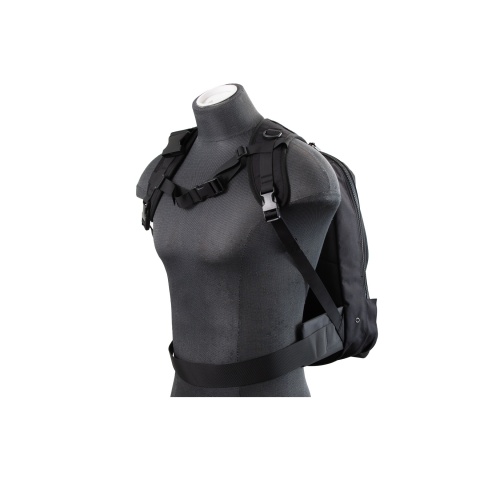 G-Force Dual Purpose Tactical Backpack & Vest (Color: Black)