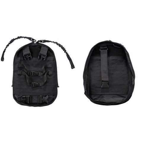G-Force Dual Purpose Tactical Backpack & Vest (Color: Black)