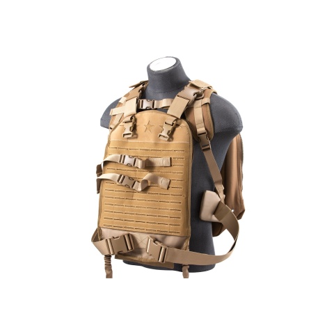 G-Force Dual Purpose Tactical Backpack & Vest (Color: Tan)