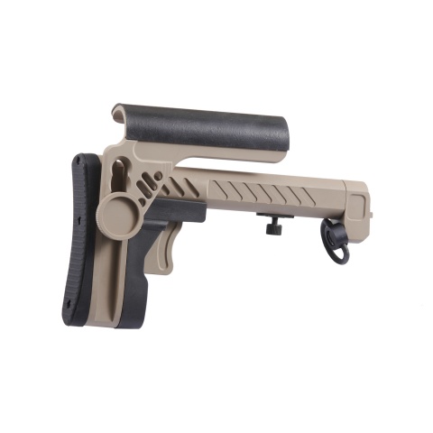 Atlas Custom Works PT-3 AK Telescopic Side Foldable Buttstock for CYMA, GHK, LCT AK Series Airsoft AEGs (Color: Tan)