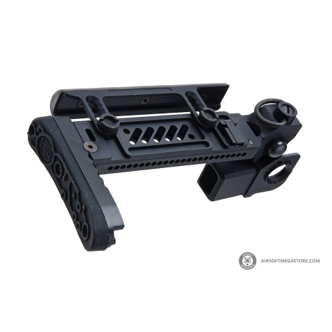 Atlas Custom Works PT-5 Side Folding Stock for GHK AKM Airsoft AEG Rifles (Color: Black)