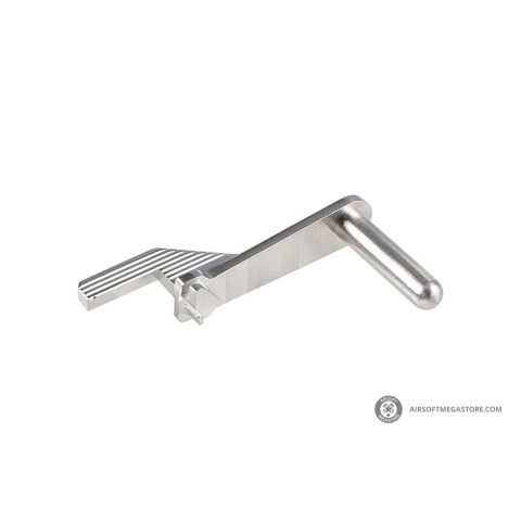 Atlas Custom Works Stainless Steel Type 2 Extended Slide Stop for Hi-Capa Airsoft Gas Blowback Pistols (Color: Silver)
