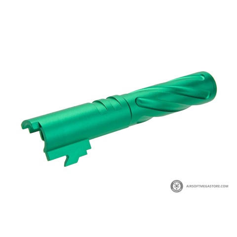 Atlas Custom Works Tornado Aluminum Outer Barrel for TM Hi-Capa 4.3 Airsoft GBB Pistols (Color: Green)