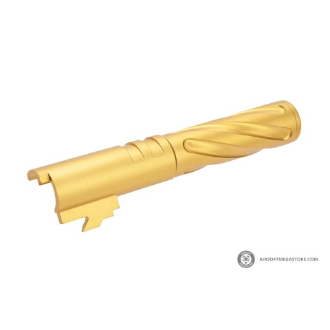 Atlas Custom Works Tornado Aluminum Outer Barrel for TM Hi-Capa 4.3 Airsoft GBB Pistols (Color: Gold)