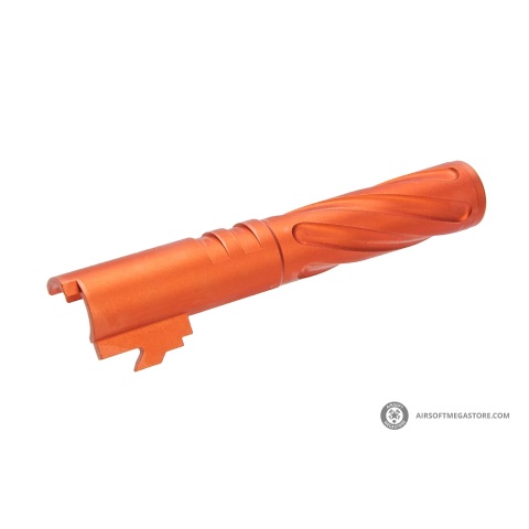 Atlas Custom Works Tornado Aluminum Outer Barrel for TM Hi-Capa 4.3 Airsoft GBB Pistols (Color: Orange)