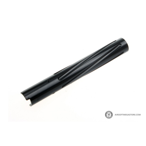 Atlas Custom Works Non-Recoiling Spiral Fluted Outer Barrel for TM Hi-Capa 5.1 Airsoft Pistols (Color: Black)