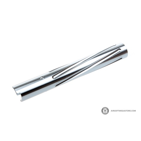 Atlas Custom Works Non-Recoiling Spiral Fluted Outer Barrel for TM Hi-Capa 5.1 Airsoft Pistols (Color: Silver)