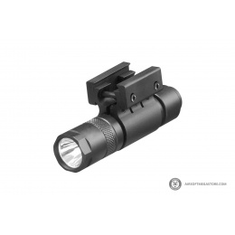 AIM Sports Metal LED 400 Lumen Flashlight with Switch and Mount (Color: Black)