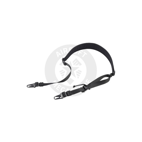 Amomax Padded Quick Adjust Two-Point Sling with HK Style Clip (Black)