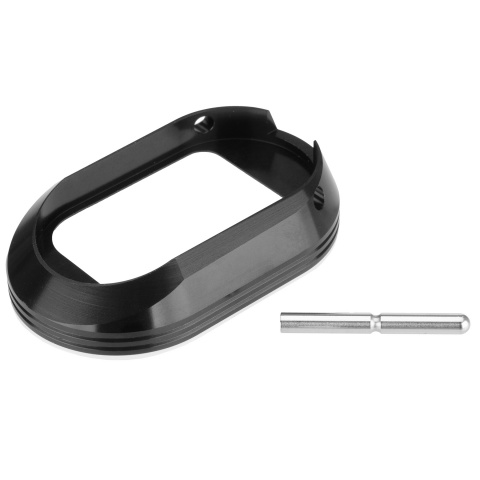 Airsoft Masterpiece Magwell w/ POM Base for Hi-Capa Pistols [L Style] - BLACK