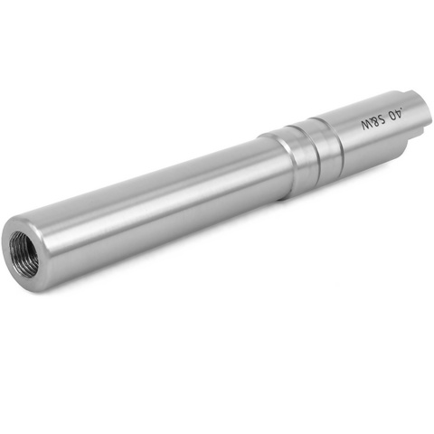 Airsoft Masterpiece 0.40 S&W Threaded Outer Barrel for 5.1 Hi-Capa (Color: Silver)