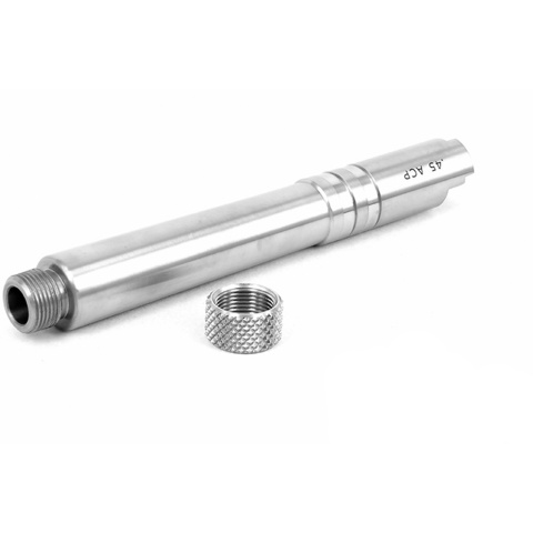 Airsoft Masterpiece Fix Outer Barrel with Threads for Hi-Capa 5.1 GBB Pistols (Color: Silver)