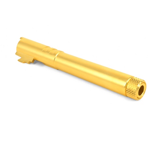 Airsoft Masterpiece Fix Outer Barrel with Threads for Hi-Capa 5.1 GBB Pistols (Color: Gold)