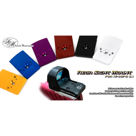 Airsoft Masterpiece 5.1 Hi-Capa Rear Sight Mount - Purple