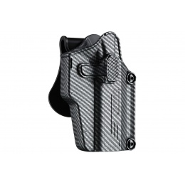 Amomax Multi-Fit Right Handed Tactical Holster (Color: Carbon Fiber/ Black)