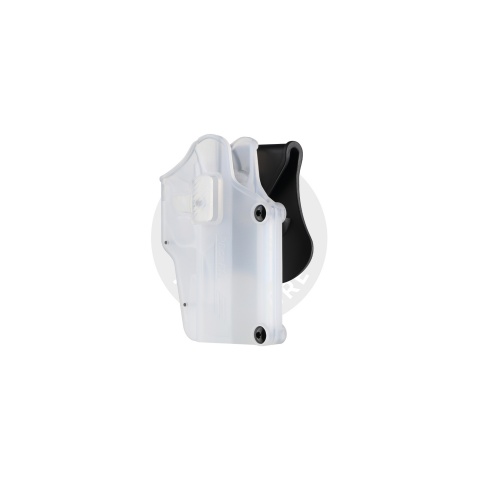 Amomax Q.R. Universal Polymer Paddle Holster (Frosted Clear White)