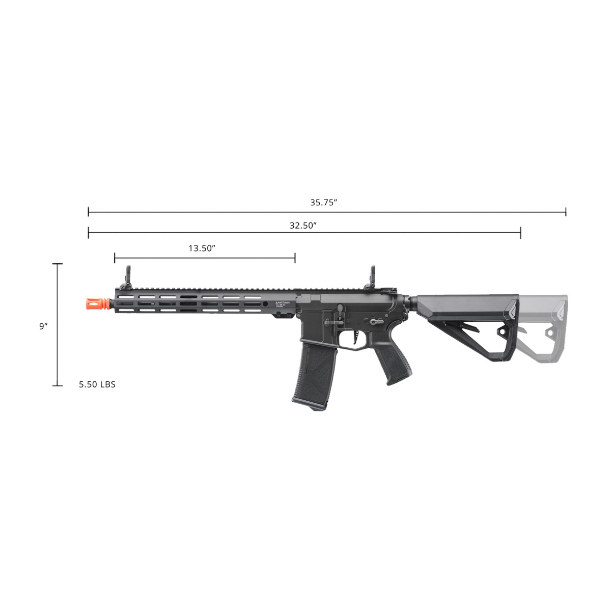 Arcturus Sword Mod 1 Carbine 13.5 Inch Airsoft M4 AEG LITE Rifle 