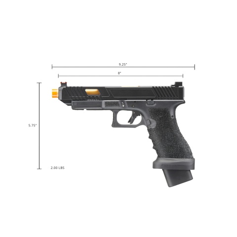 Army Armament R34-1 Gas Blowback Airsoft Pistol (Color: Tan / Black)