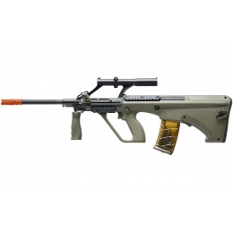Army Armament Polymer AUG AEG Airsoft Rifle with Scope (Color: OD Green)