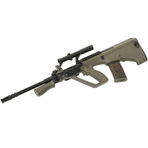 Army Armament Polymer AUG AEG Airsoft Rifle with Scope (Color: OD Green)
