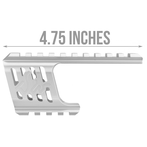 ASG CNC Machined Aluminum Rail Mount for ASG Dan Wesson 715 Replica Revolvers (Silver)