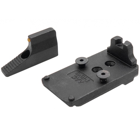 Action Army AAP-01 RMR Adapter Plate and Front Sight (Color: Black)