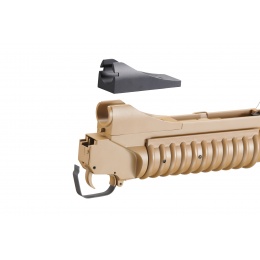 Double Bell Full Metal 40mm 3-in-1 M203 Airsoft Grenade Launcher for M4/M16 Series Airsoft Rifles (Color: Tan)