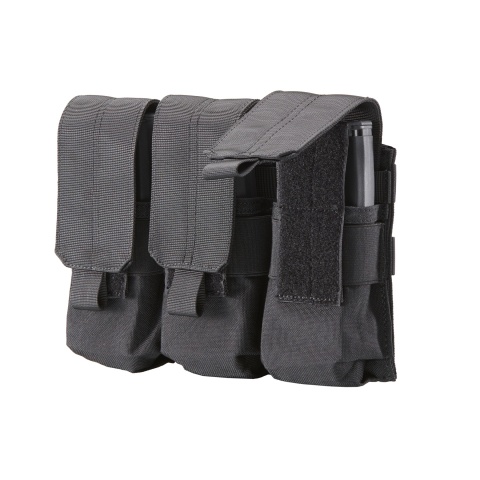 Code 11 Molle Ready Triple M4 Magazine Pouch (Color: Black)