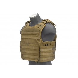 NcSTAR PVC Tan Airsoft Tactical Vest LARGE w/ Pistol Holster Mag Pouch CTVL2916T 