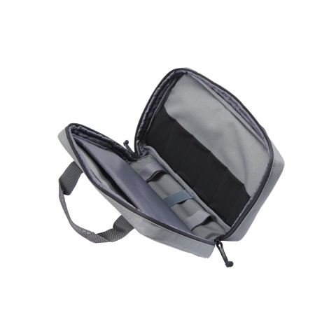 Code 11 13 Inch Pistol Bag with Laser Cut Molle Panel (Color: Grey)