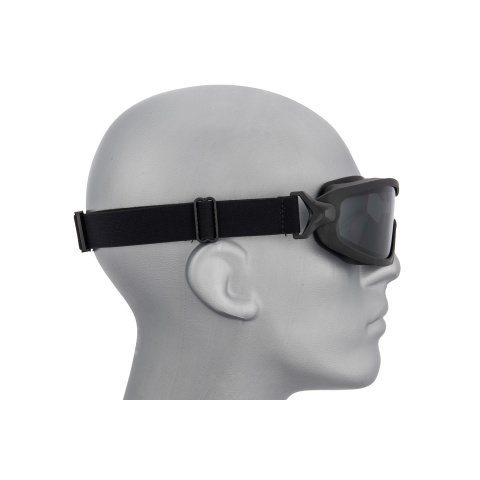 Lancer Tactical Double Layer Airsoft Goggles [Smoke Lens] - BLACK