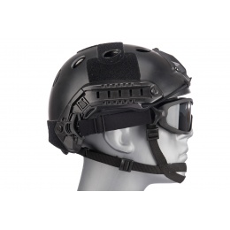 Lancer Tactical Double Layer Airsoft Goggles [Smoke Lens] - BLACK