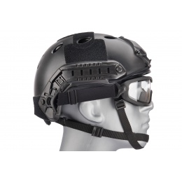 Lancer Tactical Double Layer Airsoft Goggles [Clear Lens] - BLACK