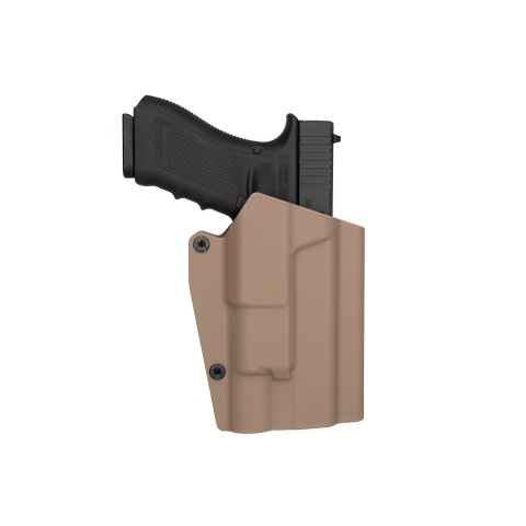 Lancer Tactical Light Bearing Hard Shell Holster for Glock 17 [Large] - TAN