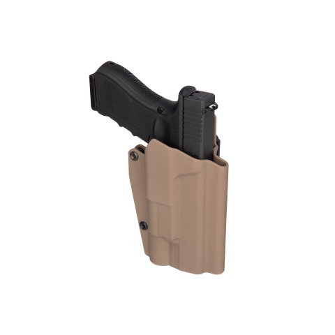 Lancer Tactical Light Bearing Hard Shell Holster for Glock 17 [Large] - TAN