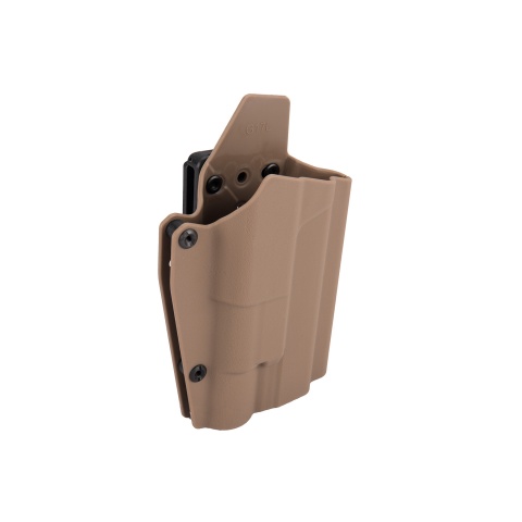 Lancer Tactical Light Bearing Hard Shell Holster for Glock 17 [Large] - TAN