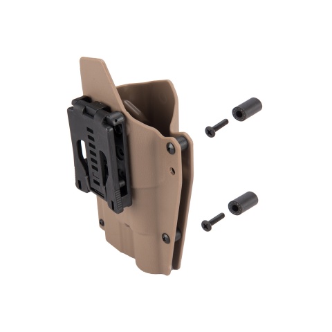 Lancer Tactical Light Bearing Hard Shell Holster for Glock 17 [Large] - TAN