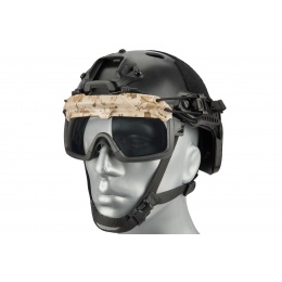 Lancer Tactical Smoked Lens Safety Goggles for Helmets (Color: AOR1)