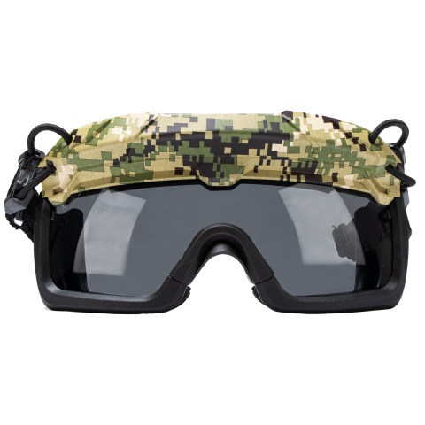 Lancer Tactical Smoked Lens Safety Goggles for Helmets (Color: ACU)