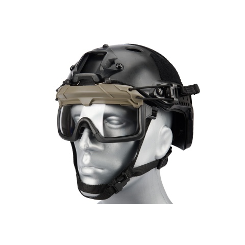 Lancer Tactical Safety Goggles for Helmets (Color: Foliage)