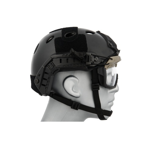 Lancer Tactical Safety Goggles for Helmets (Color: Foliage)