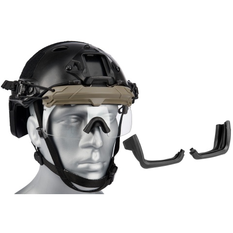 Lancer Tactical Safety Goggles for Helmets (Color: Foliage)