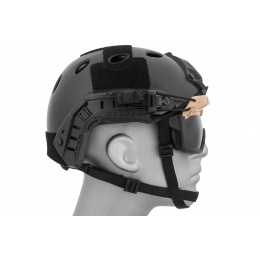 Lancer Tactical Helmet Safety Goggles - TAN