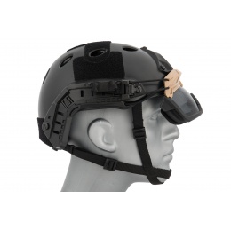 Lancer Tactical Helmet Safety Goggles - TAN