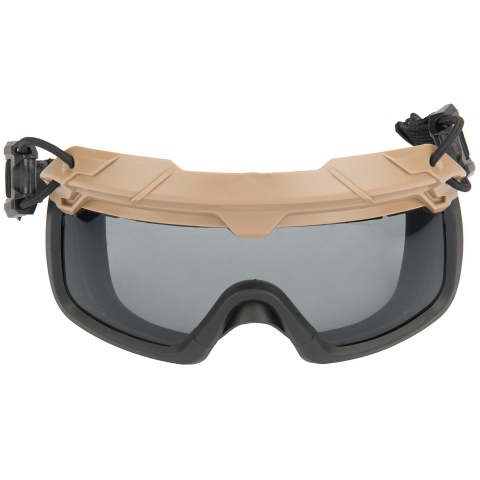 Lancer Tactical Safety Goggles for Helmets (Color: Tan)