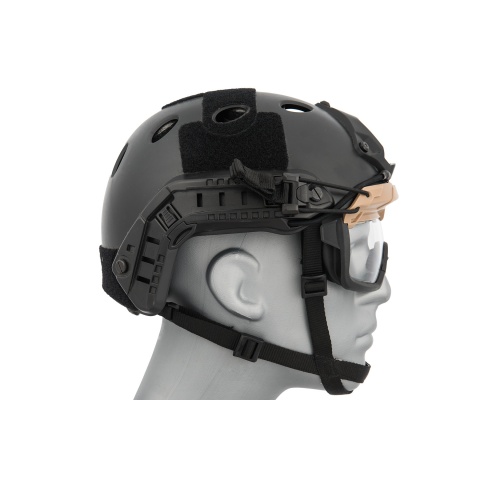 Lancer Tactical Safety Goggles for Helmets (Color: Tan)