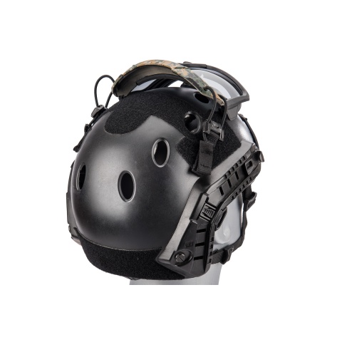 Lancer Tactical Smoked Lens Safety Goggles for Helmets (Color: Digital Woodland)